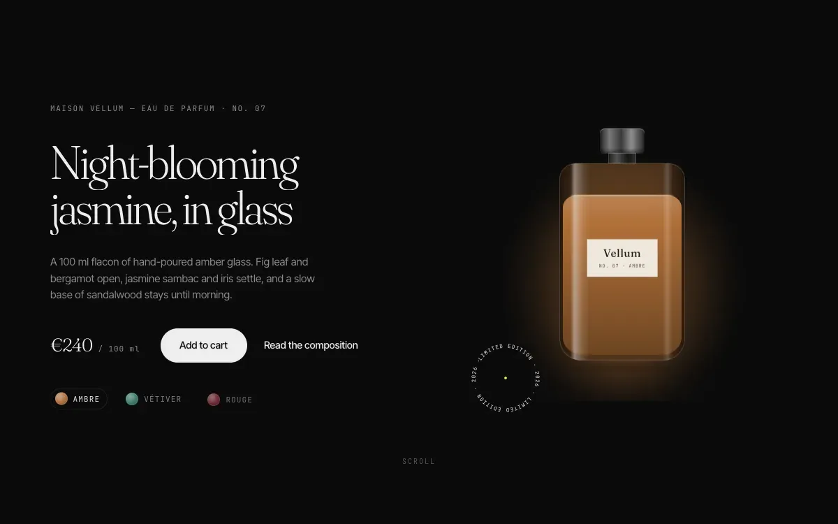 Luxury Product Hero Section preview