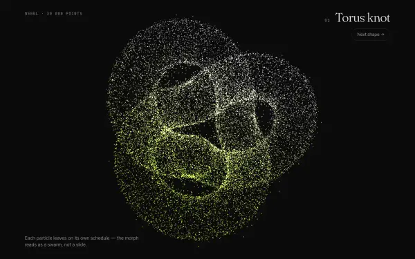 Particle Morph Between Shapes preview