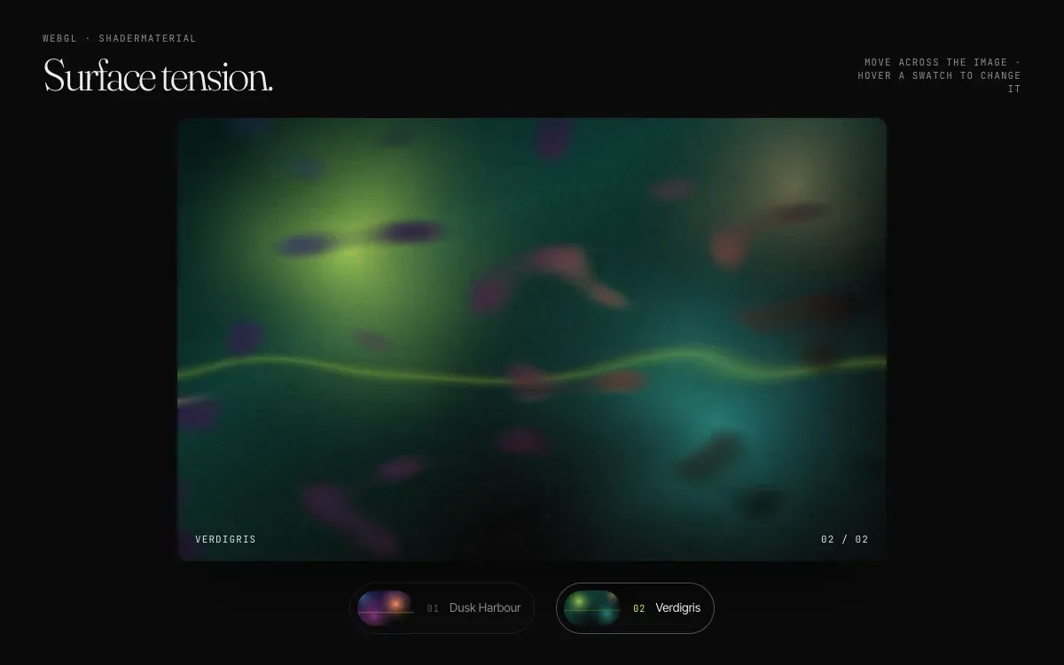 Liquid Hover Distortion (WebGL) preview