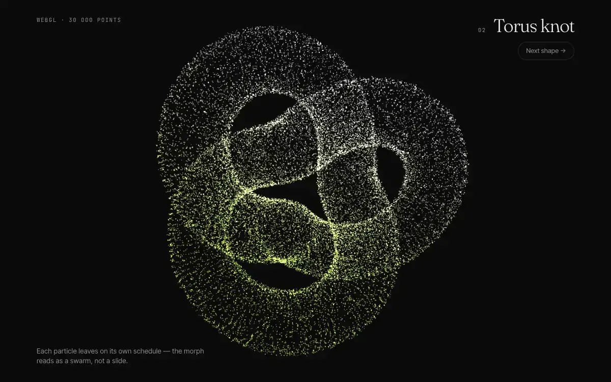 Particle Morph Between Shapes preview